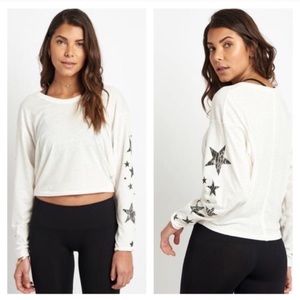 Free people melrose star tee white